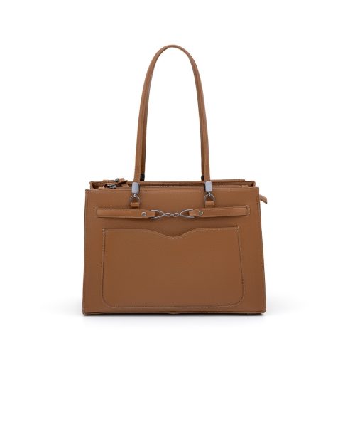 Bolsa Tote Com Alça Ombro e Inúmeros Compartimentos | CR-11351 - Caramelo