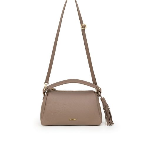 Bolsa Pequena Tiracolo em Couro Legitimo | CR-920 - Taupe