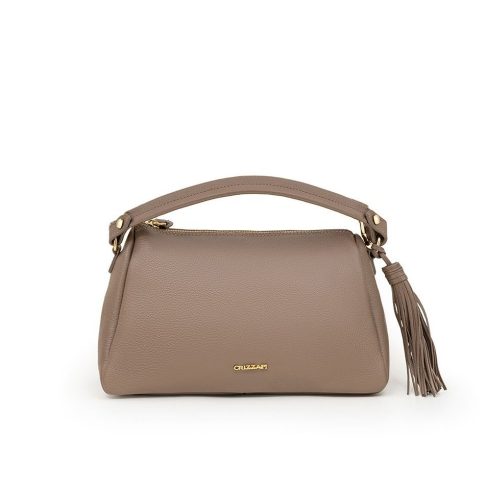 Bolsa Pequena Tiracolo em Couro Legitimo | CR-920 - Taupe