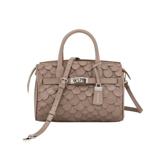 Bolsa em Couro de Pirarucu | CR-11377 - Taupe