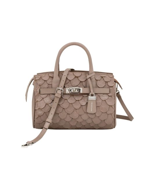 Bolsa em Couro de Pirarucu | CR-11377 - Taupe