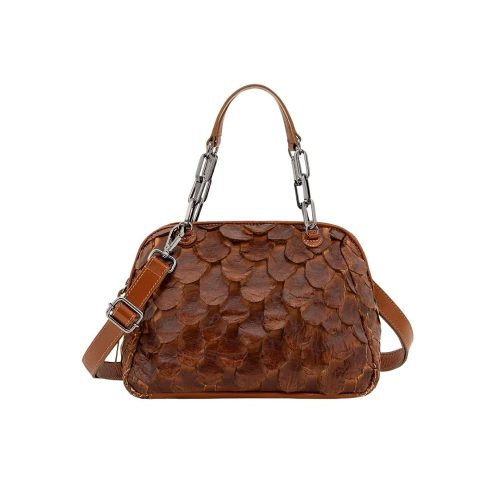 Bolsa Tiracolo Pirarucu Legítimo | CR-833 - Conhaque