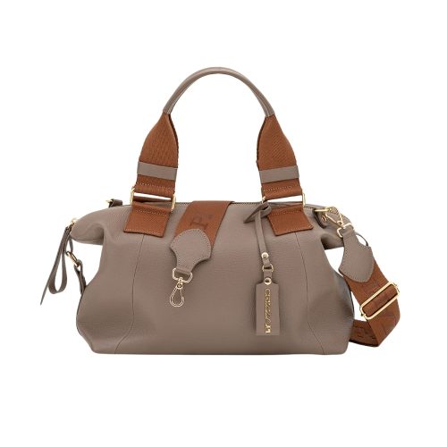 Bolsa Tote Média Alça Ombro Couro | CR-1155 - Taupe