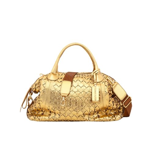 Bolsa Tote Tressê Manual Couro | CR-231 - Ouro