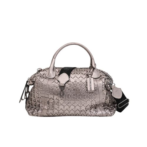 Bolsa Tote Tressê Manual Couro | CR-231 - Prata