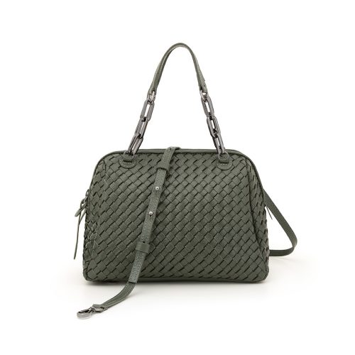 Bolsa Tiracolo Tressê Manual De Couro Legítimo | CR-833 - Verde