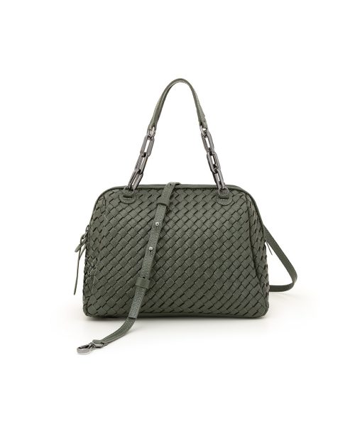 Bolsa Tiracolo Tressê Manual De Couro Legítimo | CR-833 - Verde