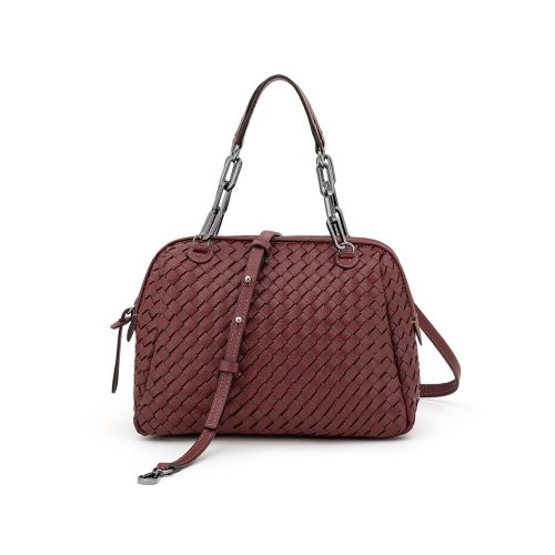 Bolsa Tiracolo Tressê Manual De Couro Legítimo | CR-833 - Burgundy
