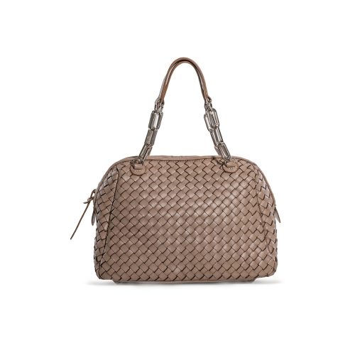 Bolsa Tiracolo Tressê Manual De Couro Legítimo | CR-833 - Taupe