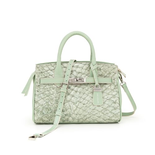 Bolsa em Couro de Pirarucu | CR-11377 - Verde Menta
