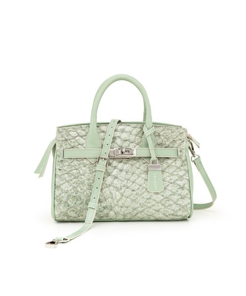 Bolsa em Couro de Pirarucu | CR-11377 - Verde Menta