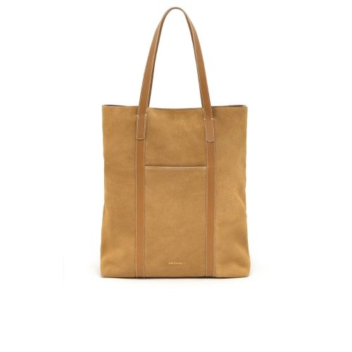 Bolsa em Couro Camurça Ideal Para Notebook | CR-11381 - Mel