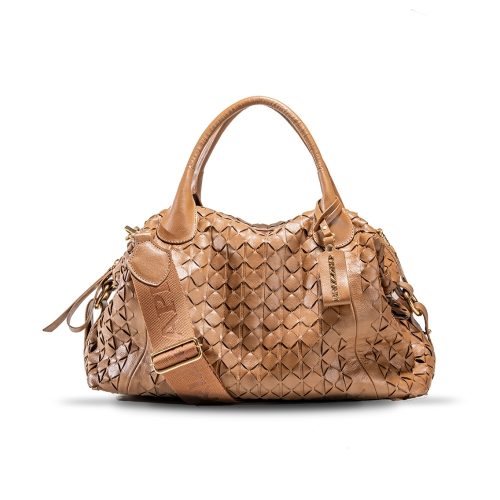 Bolsa Tote Tressê Manual Couro | CR-231 - Caramelo