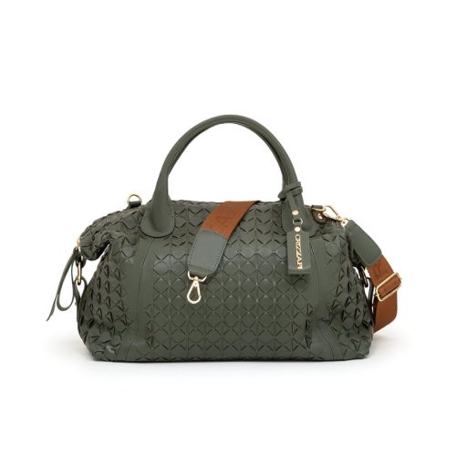 Bolsa Tote Tressê Manual Couro | CR-231 - Verde