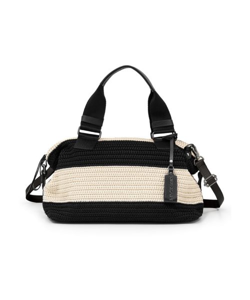 Bolsa Tote Média Alça Ombro Tricô | CR-1155 - Branca e Preta