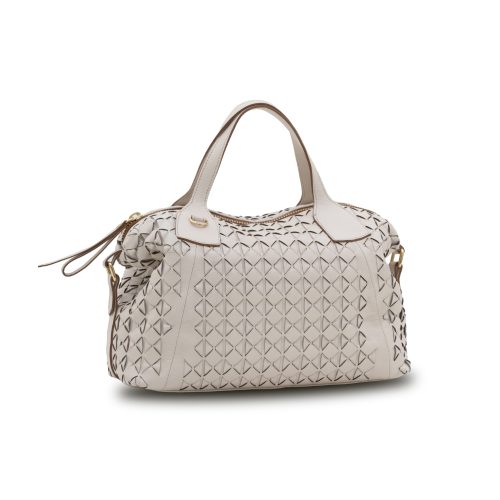Bolsa Tote Média Tresse Manual | CR-691 - Off White