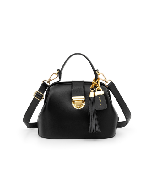 Doctor’s Bag Tiracolo Couro | CR-708 – Preta