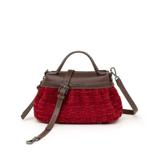 Bolsa Pequena Tiracolo | CR-11344 - Camurça Trêsse Vermelha