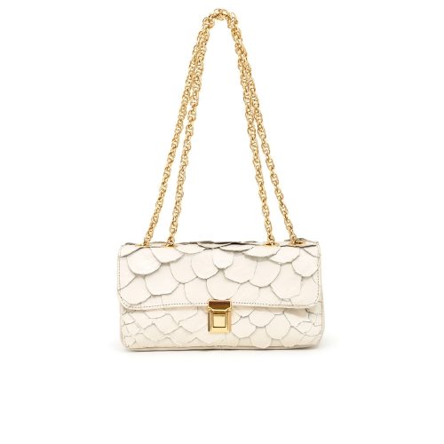 Bolsa em Couro Pirarucu | CR-11389 | Off White