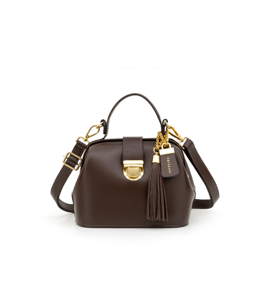 Doctor’s Bag Tiracolo Couro | CR-708 – Dark Brown Liso