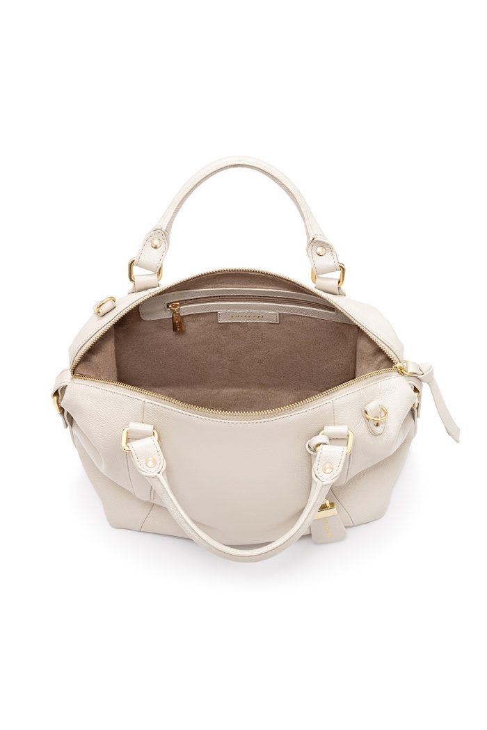 Bolsa Tote Média Couro | CR-1162 - Off White - CRIZZAPI BOLSAS