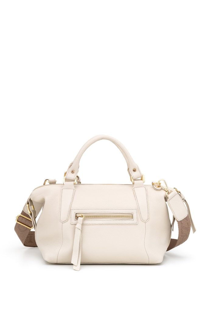 Bolsa Tote Média Couro | CR-1162 - Off White - CRIZZAPI BOLSAS