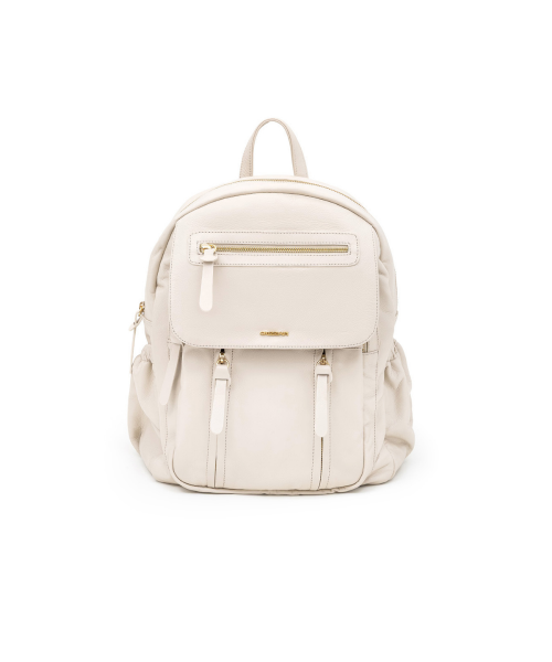 Mochila Nylon Grande Com Inúmeros Bolsos Externos - Off White | CR-946