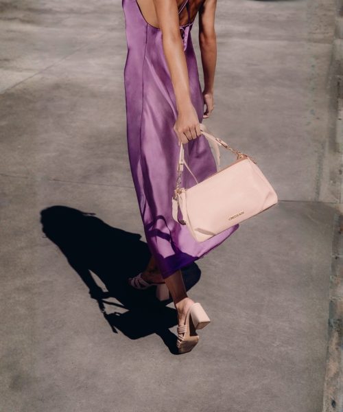 Bolsa Baguette Tiracolo Com Alça Ombro | CR-11235 - Rose
