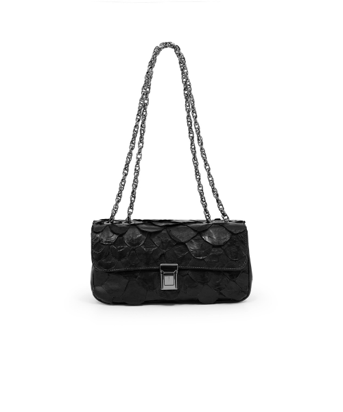 Bolso Tiracolo Alça Corrente | CR-11389 - Preta
