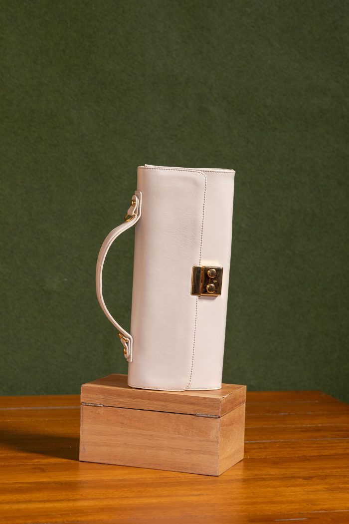 Bolsa Clutch em Couro Liso | CR-11382 - Off White - CRIZZAPI BOLSAS