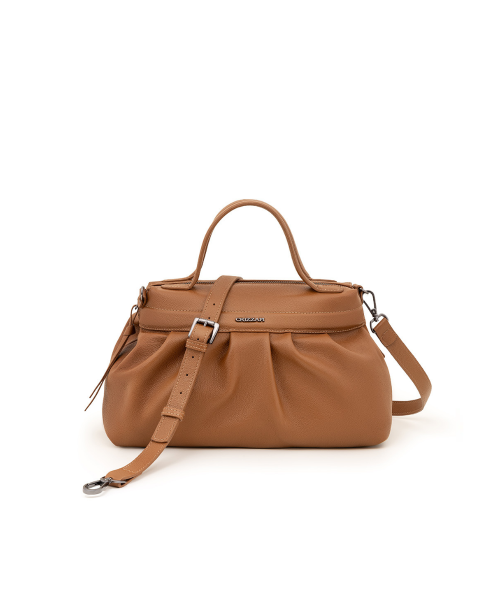 Bolsa Low and Light em Couro Liso | CR 11335 - Caramelo