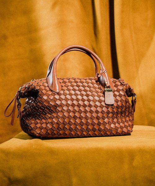 Bolsa Tote Camurça Tresse Manual | CR-11410 - Caramelo