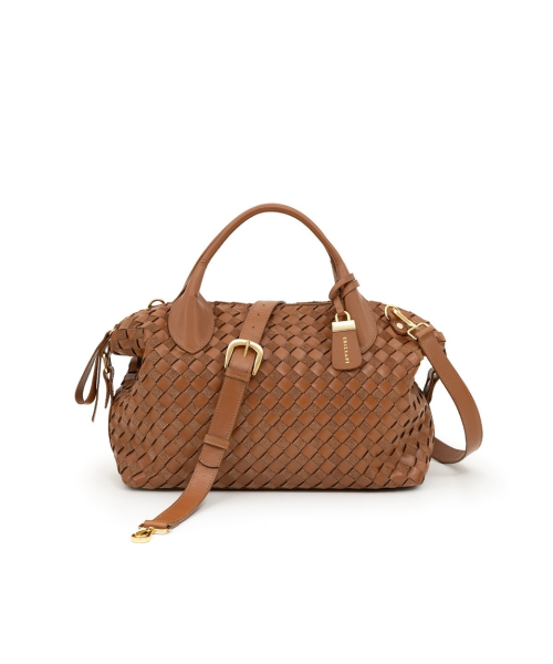 Bolsa Tote Camurça Tresse Manual | CR-11410 - Caramelo