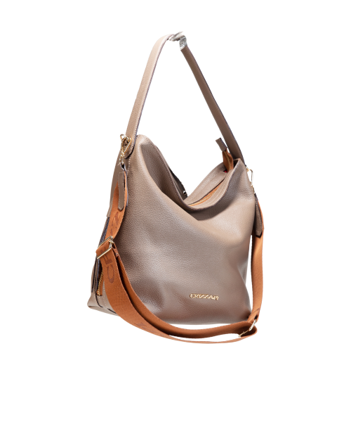 Bolsa Hobo Tiracolo de Couro | CR-1100 - Taupe
