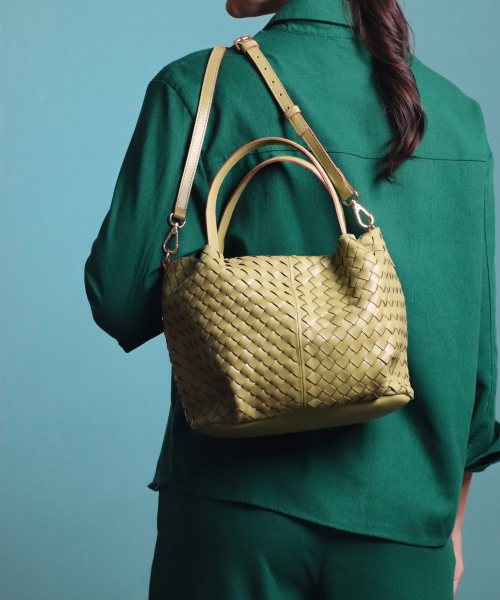 Bolsa Tote Tressê Manual | CR-11204 - Verde Sálvia